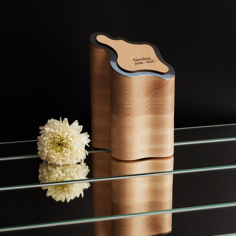 Elegant Wooden LLUMI Nature Walk Memorial Urn for Pets